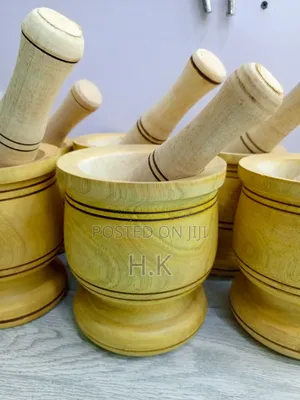 Wooden Mortar and Pestle.