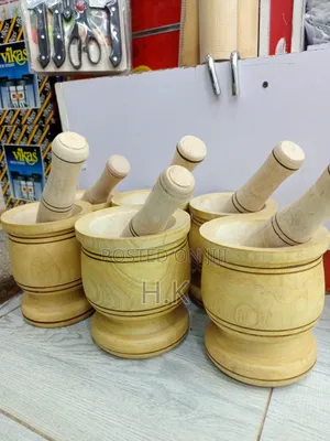 Wooden Mortar and Pestle.