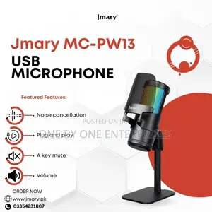 Jmary MC-PW13 RGB Light Plug and Play Desktop Microphone