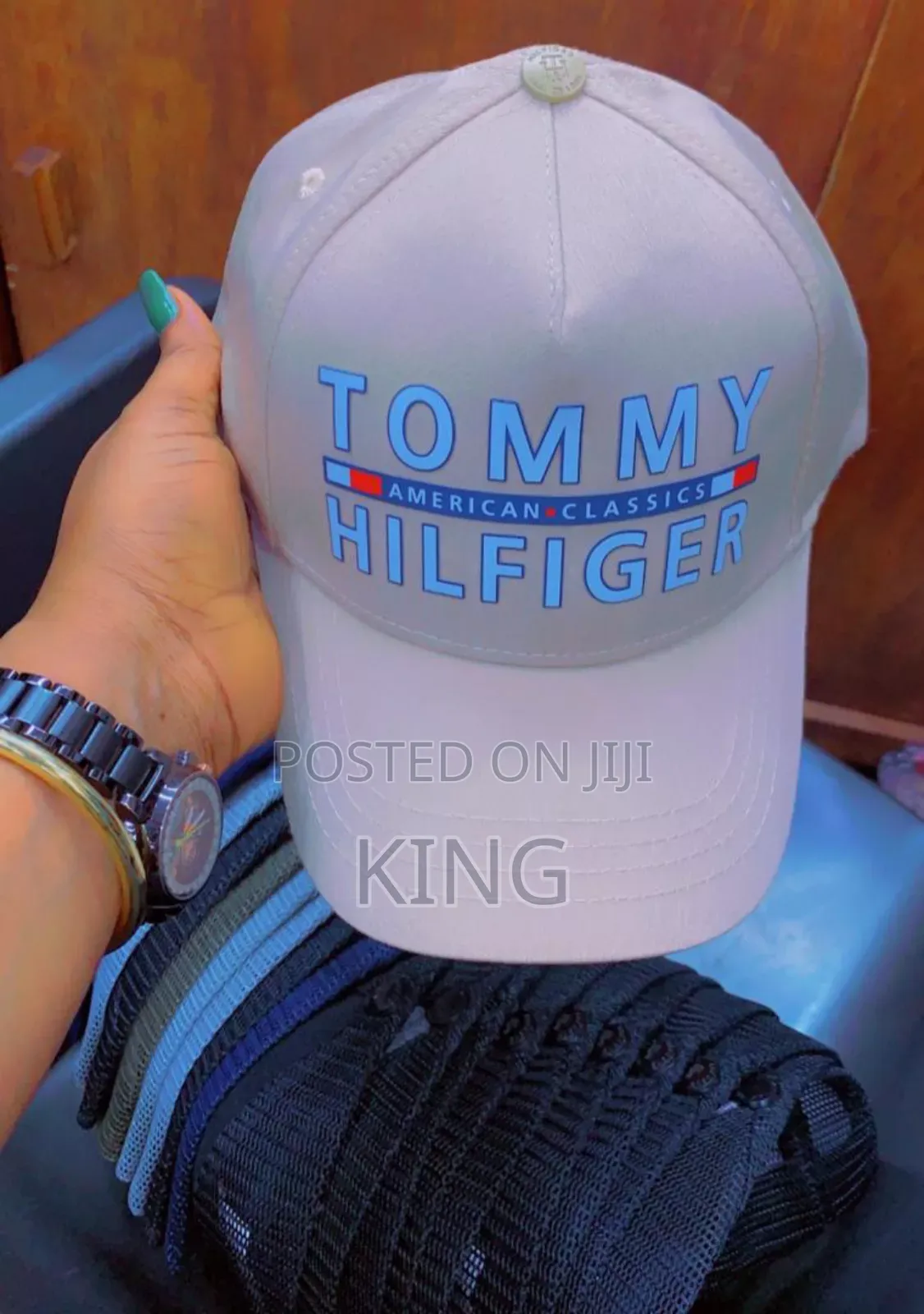 Grey Tommy Hlfiger Caps