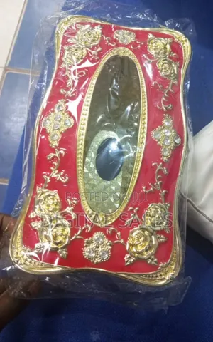 Red and Gold Car/Home Tissue Box