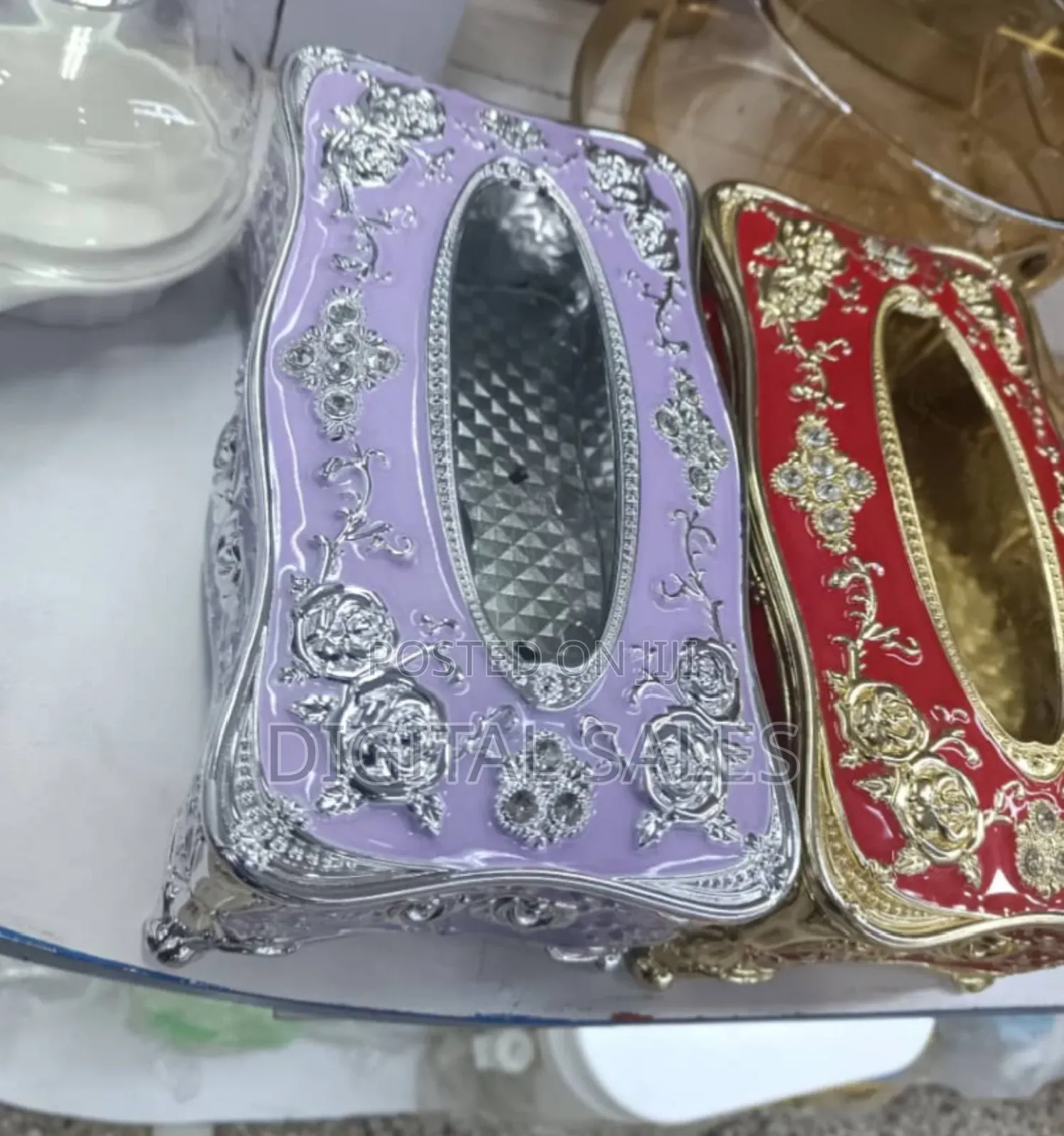 Red and Gold Car/Home Tissue Box