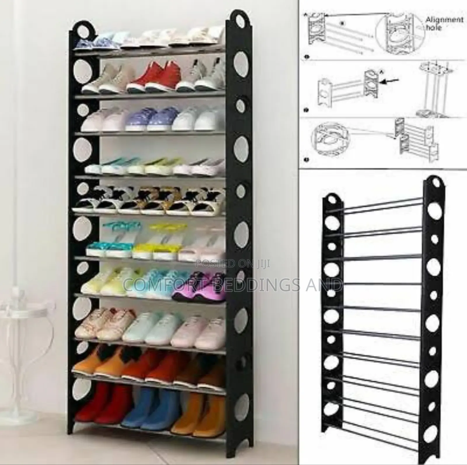 Free Standing Shoe Rack Black