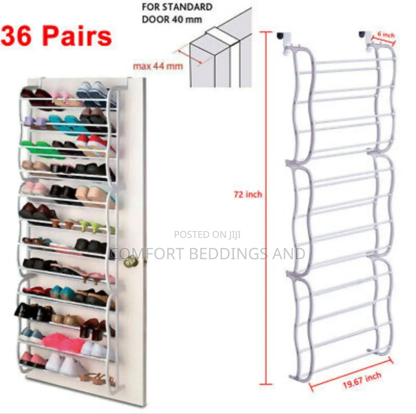 Door Shoe Rack White