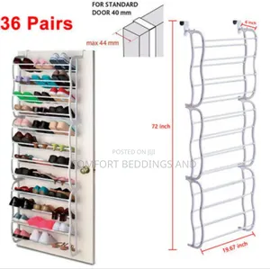 Door Shoe Rack White