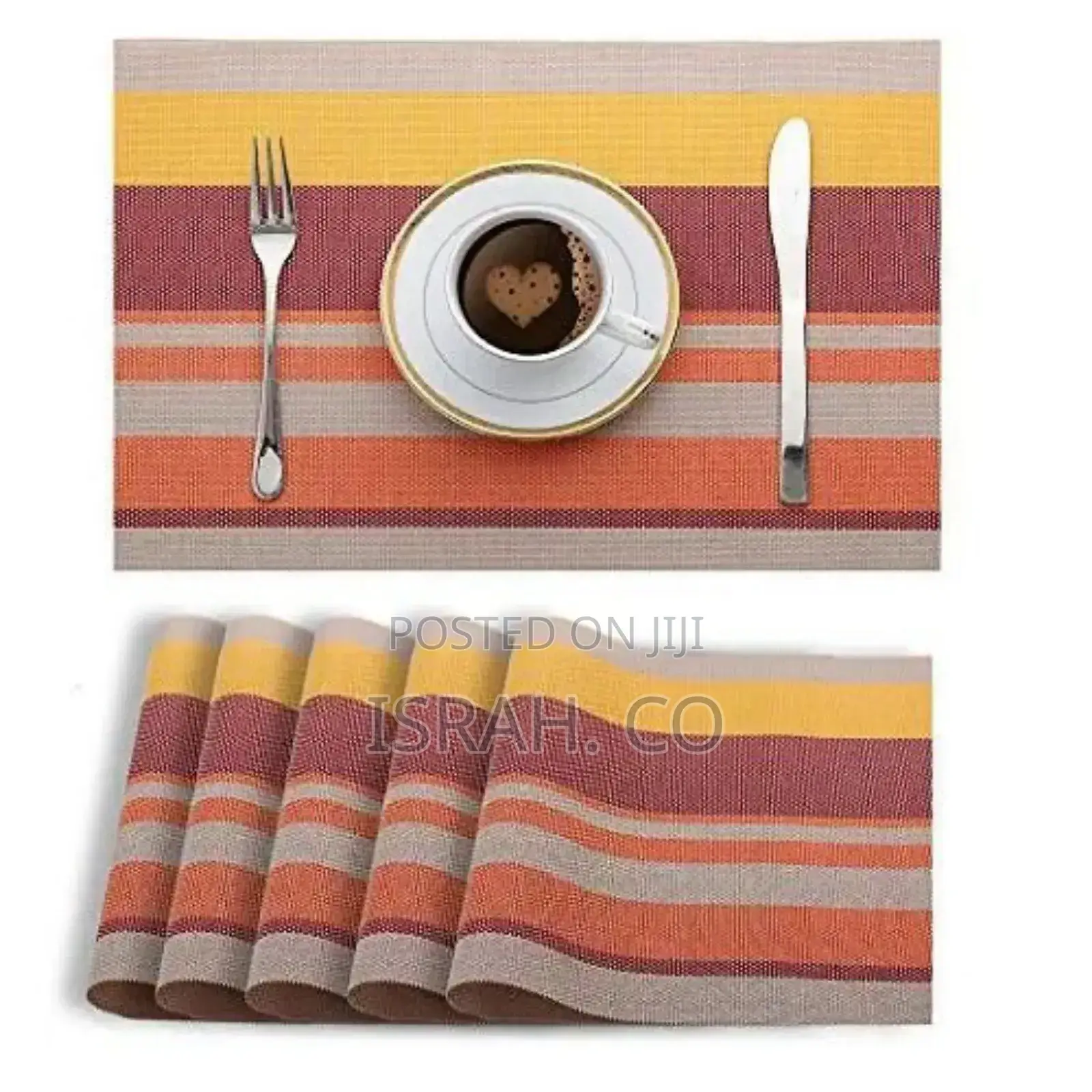 6 PCS of Table Mats - Orange