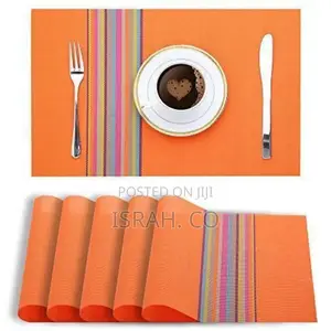 Table Mate 6 PCS Table Mats With a Runner - Orange