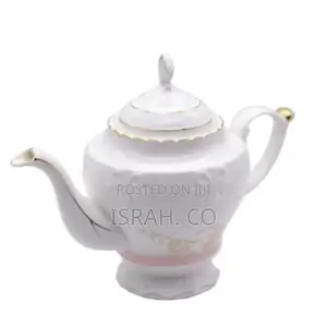 Other Gold Self Designed Ceramic Teapot, 1litre - White