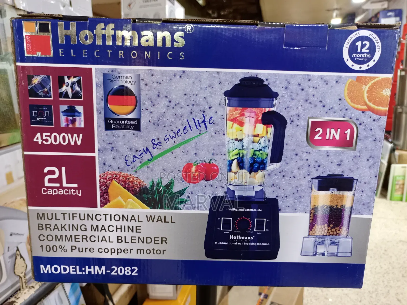 4500W Hoffman 2 in 1 Commercial Blender