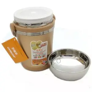 3 Litre Stainless Steel Food Flask Storage Lunch Box Brown