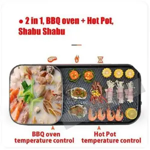 2 In1electric Baking Pan, Cooking and BBQ Electric Grill