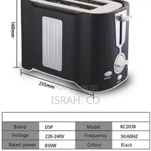 DSP Light Food 2 Slice Electric Breakfast Bread Toaster Oven