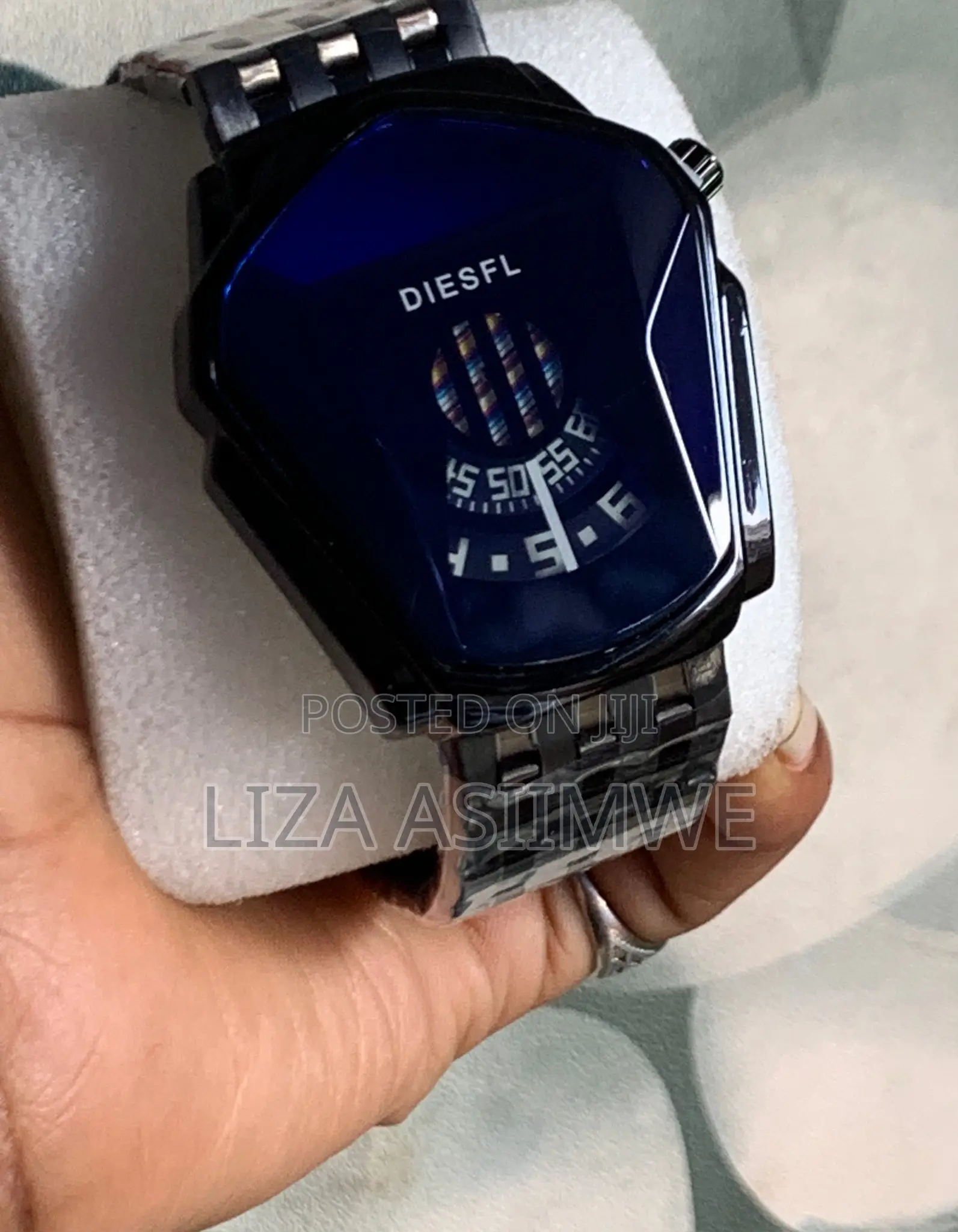 Black Men’S Stainless Steel Watch