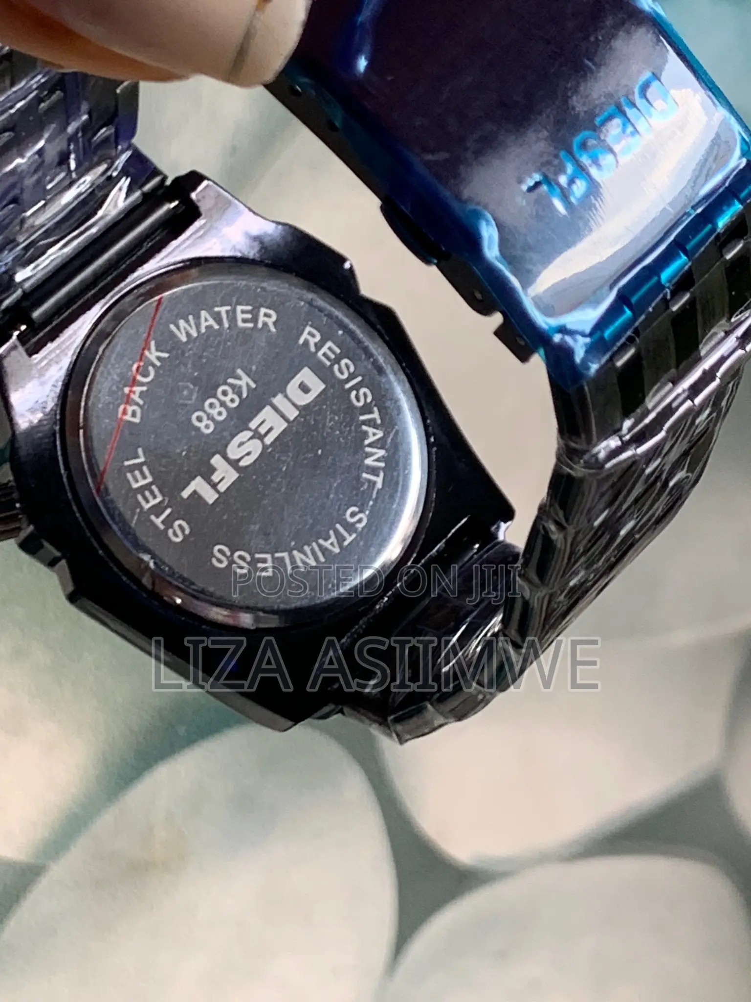 Black Men’S Stainless Steel Watch