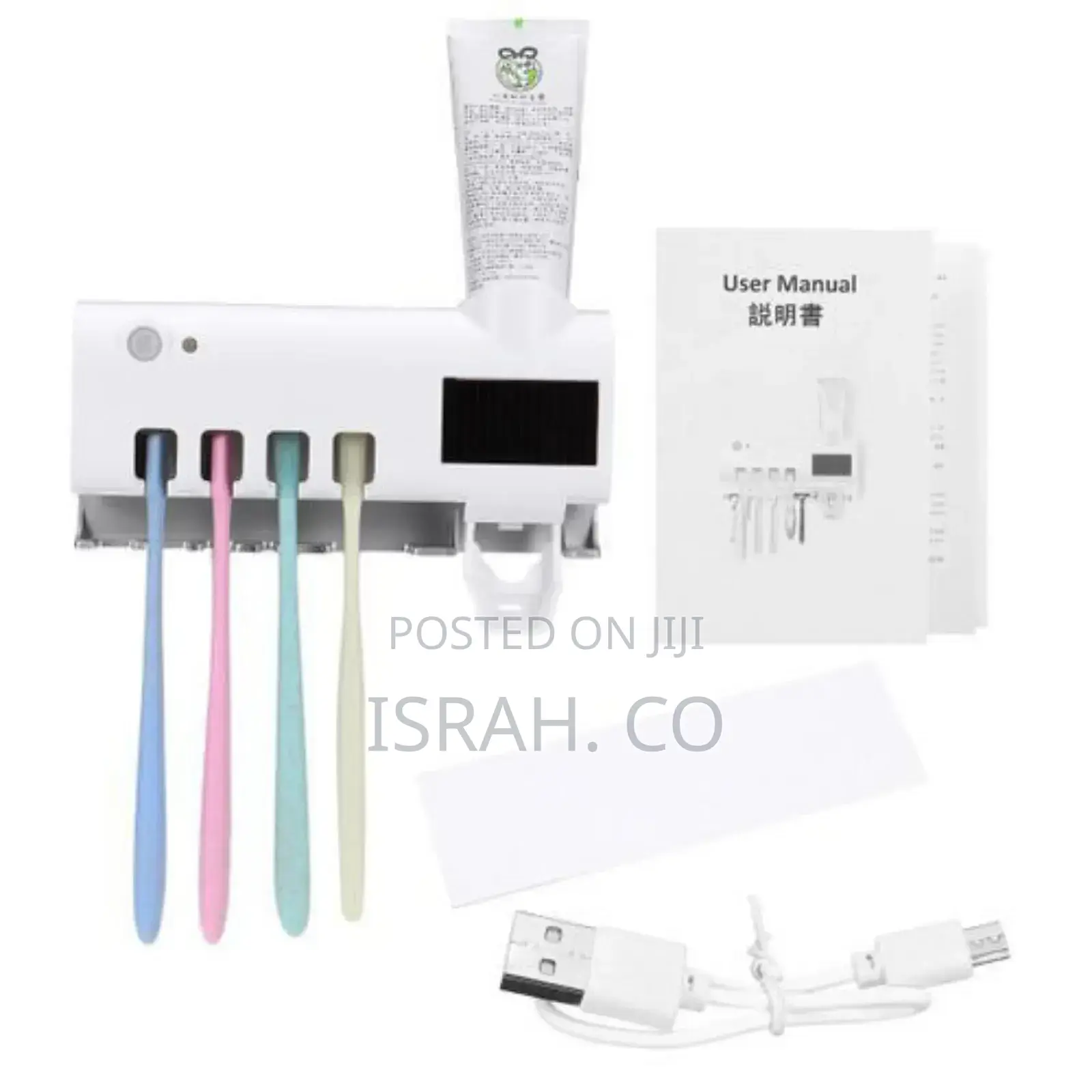 Wall-Mount Toothpaste Dispenser,Toothbrush Holder Storage