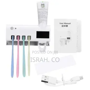 Wall-Mount Toothpaste Dispenser,Toothbrush Holder Storage