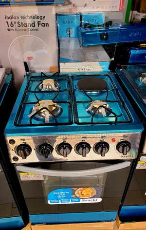 Gas Cooker 3gas + 1electric Hot Plate With Oven