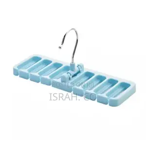 Multi-Function Storage Rack Tie Belt Organizer Hanger, Blue.