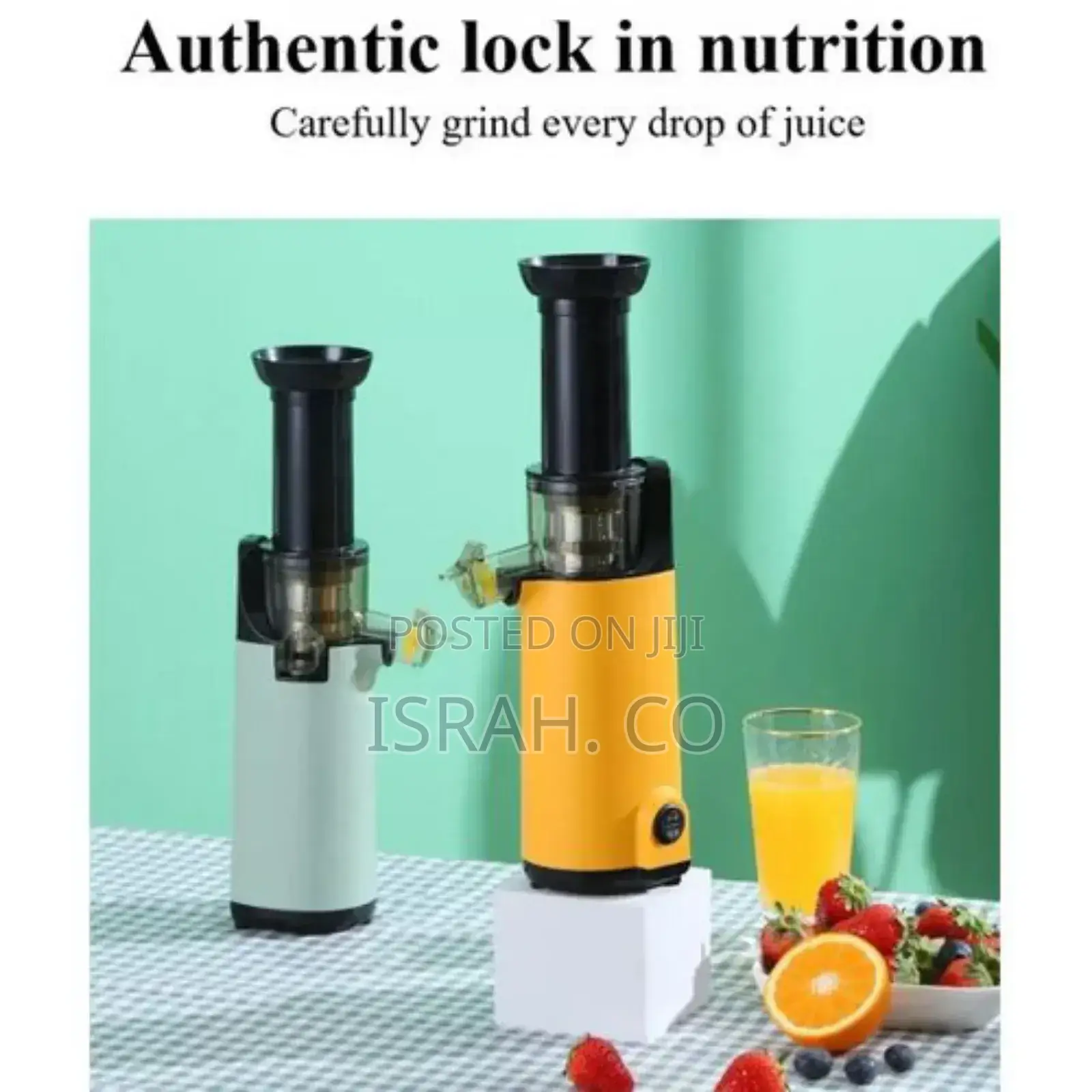 Electric Slow Juicer Fruit Blending Machine- Black.