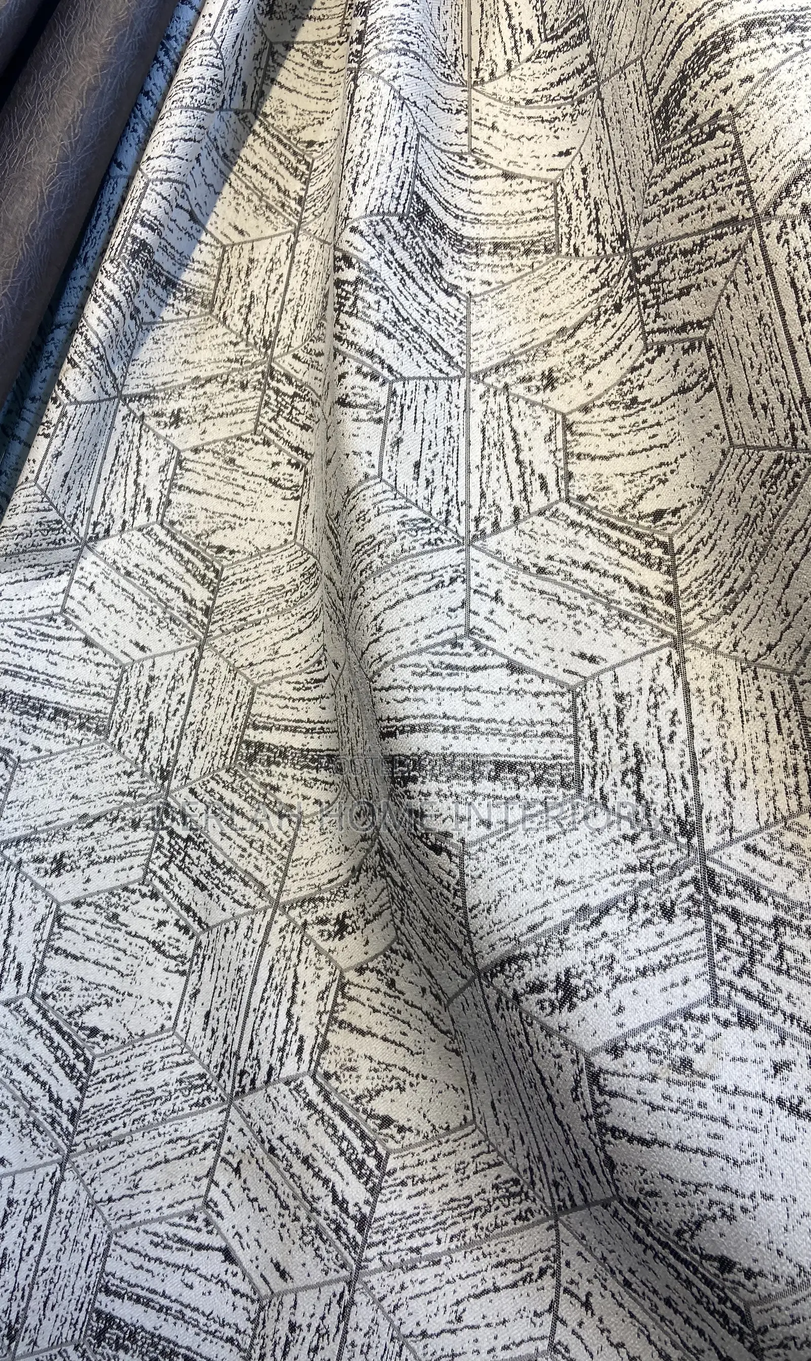 Full Made Curtain Hexagon Grey (1.5 Meters)
