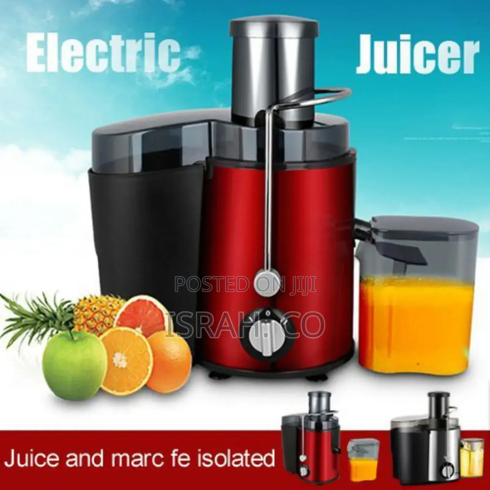 Electric Juice Blender/Extractor, Red