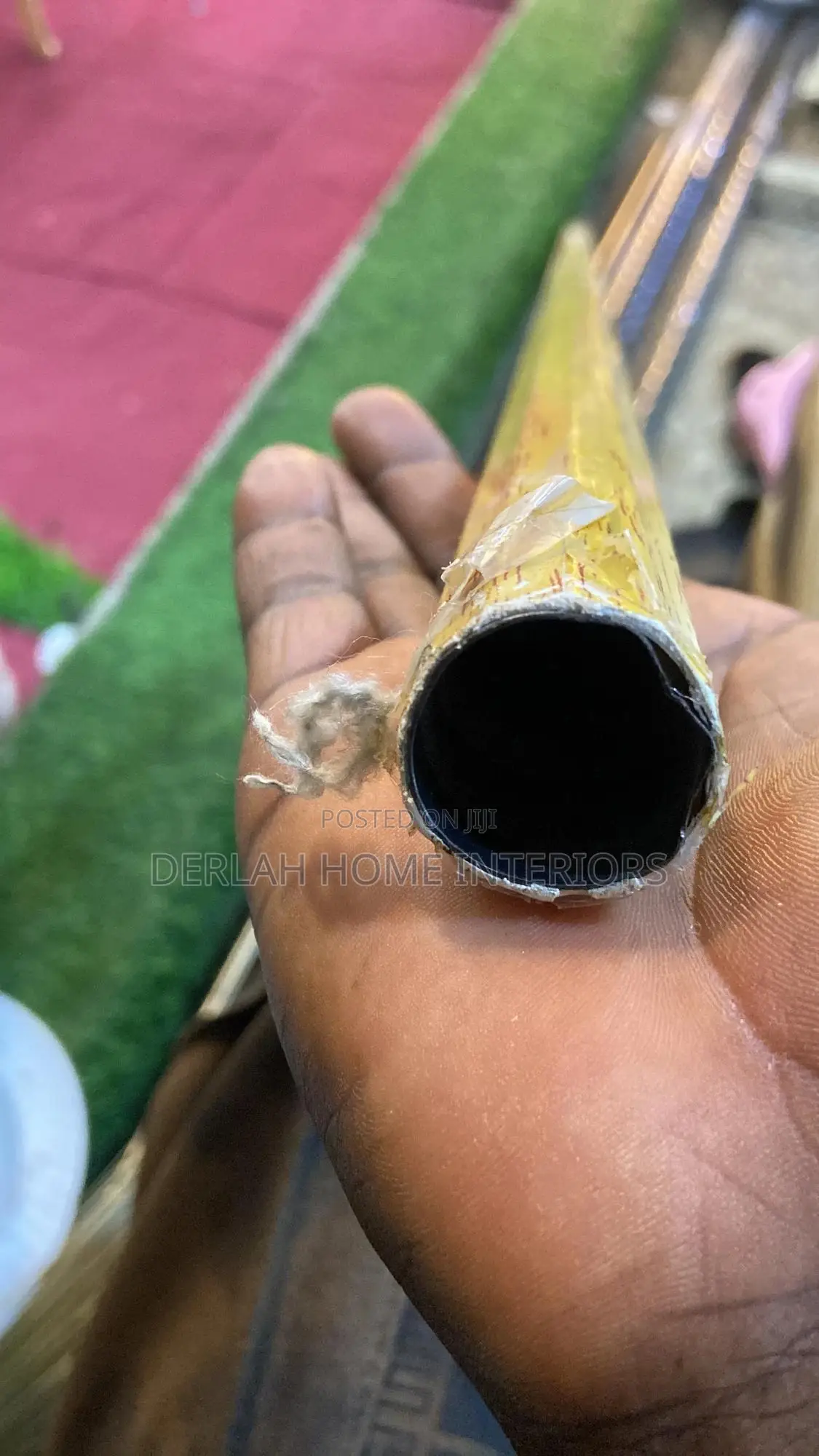 Plastic Curtain Rod in Cream