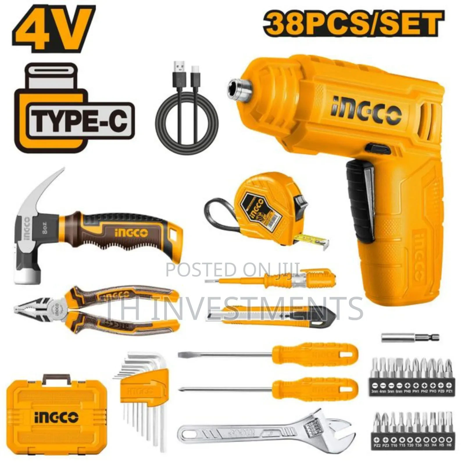INGCO 38 PCS Tools Set HKTHP10381