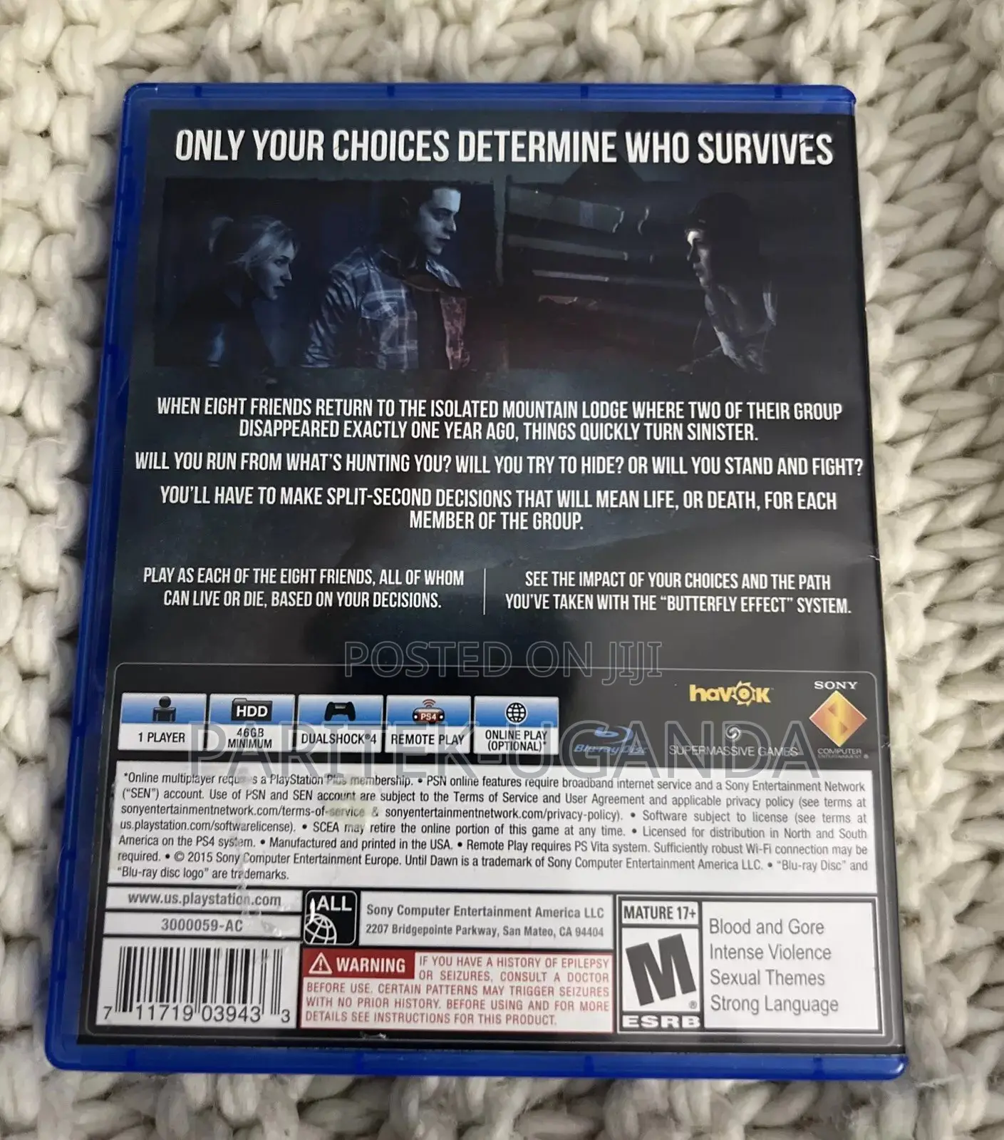 Pre-Owned Until Dawn Ps4