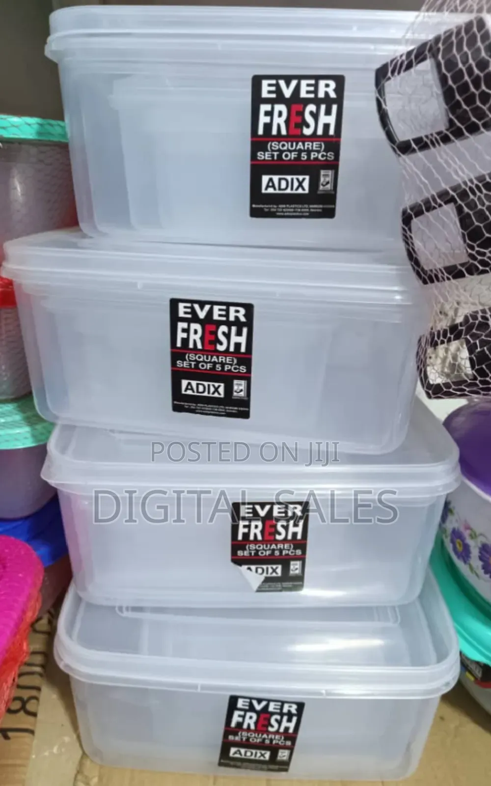 5piece Clear Storage Containers