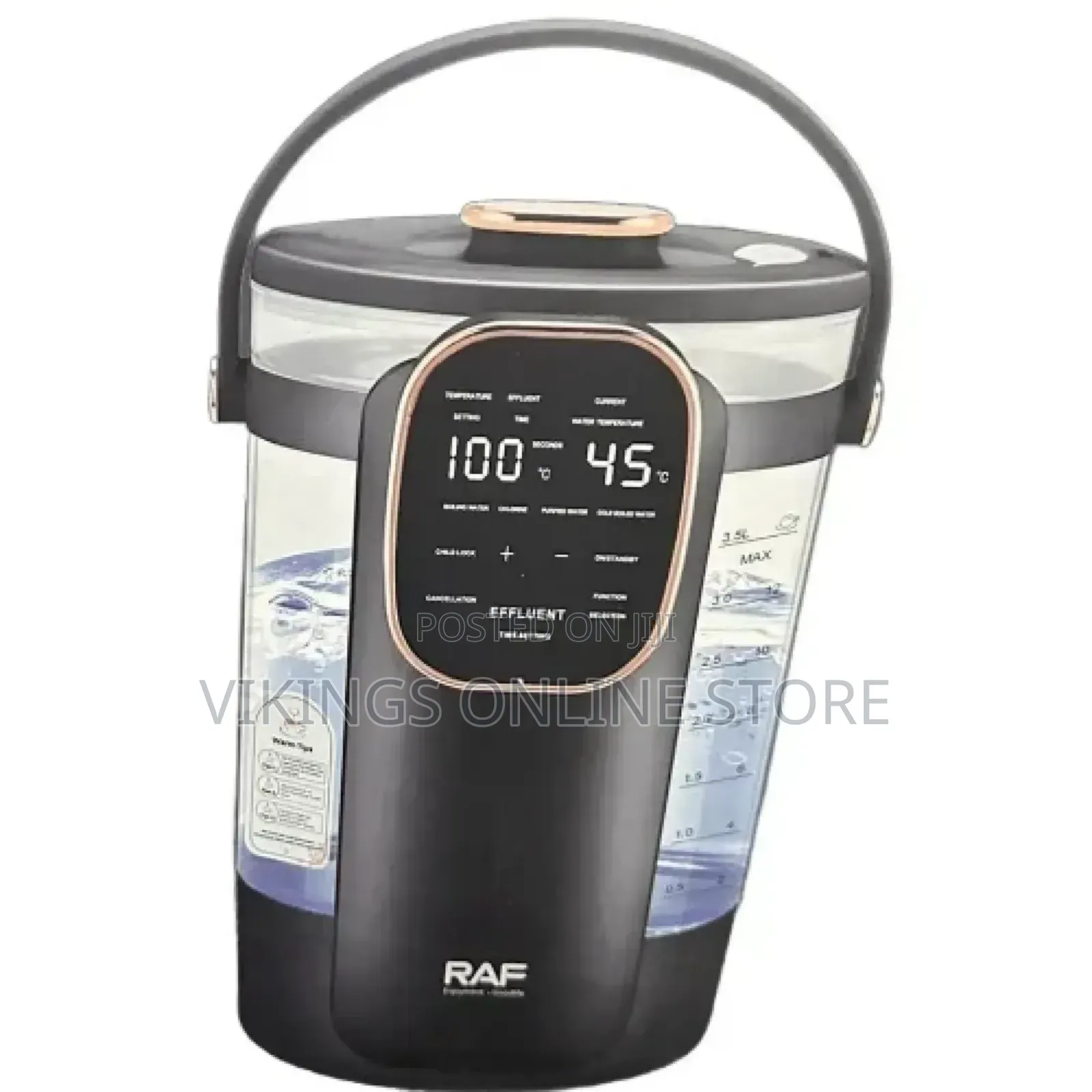 Raf Temperature Controlled Electric Kettle - 3.5L - 1000W