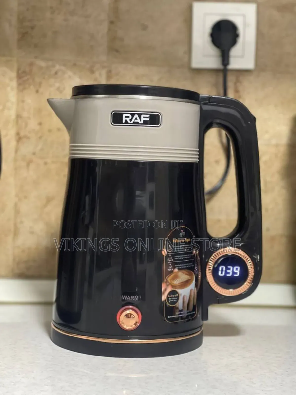 RAF 2.5L Cordless Kettle Black