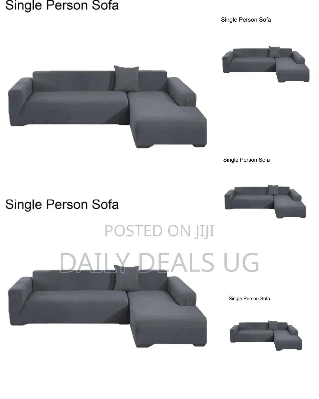 Elastic L Shaped Sofa Cover