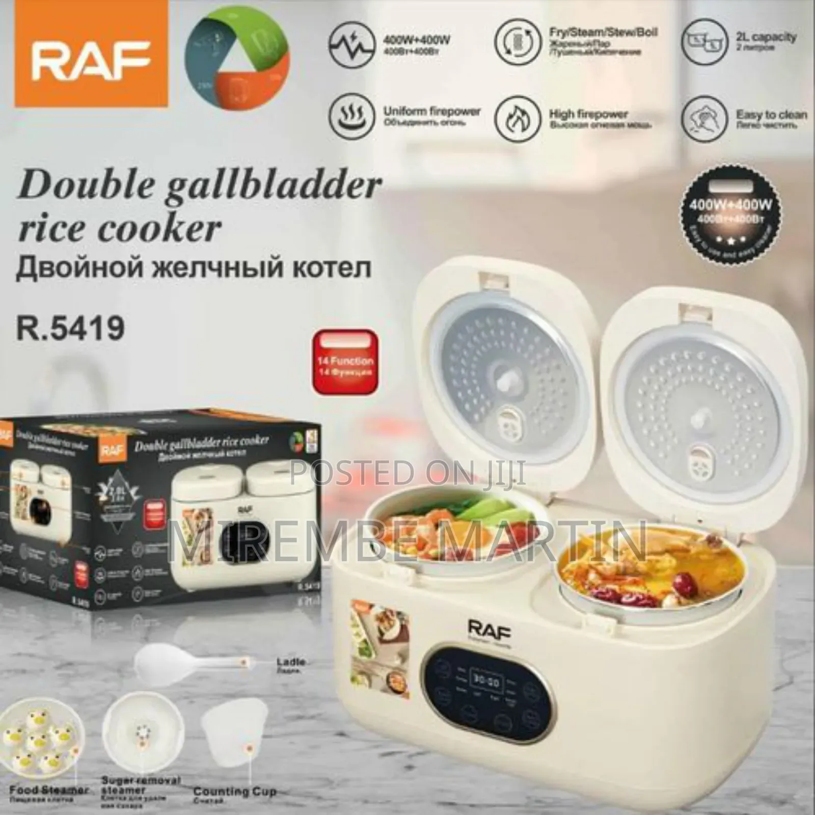 Raf Professional Electric Grill and Soup Pot Rice Cooker