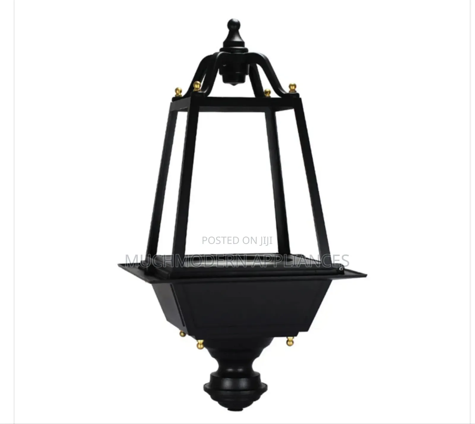 Black Garden Light Without Pole