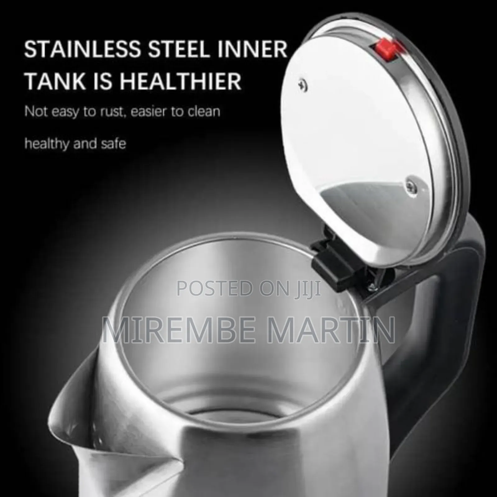 Electric Kettle Pot With Led Lamp and 360 Swivel Base