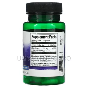 Swanson, Extra Strength Zinc Picolinate, 50 Mg, 60 Capsules