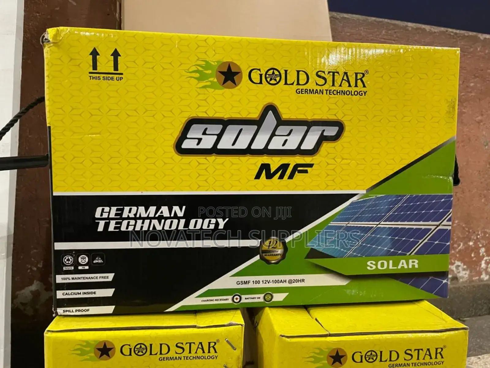 100ah German Technology Gold Star MF Solar Batteries Kaid
