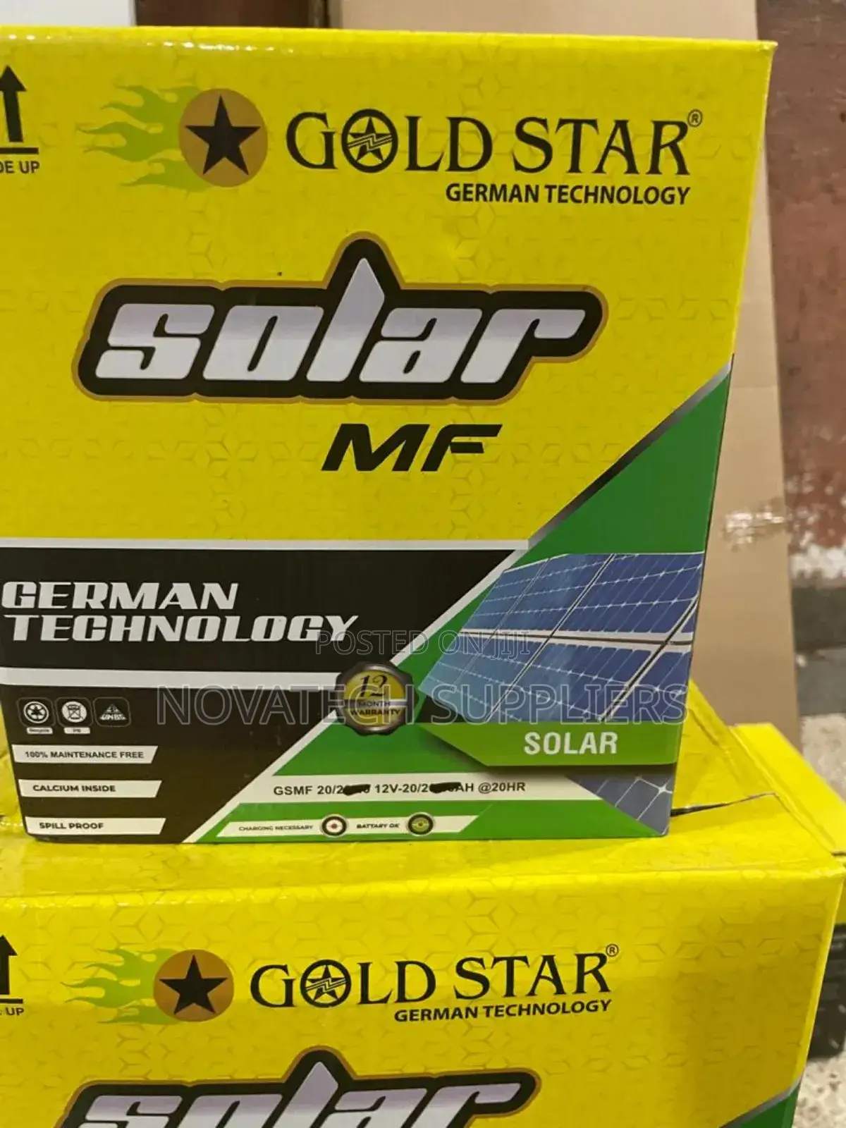 20ah Gold Star Maintenance Free Solar Batteries Ston
