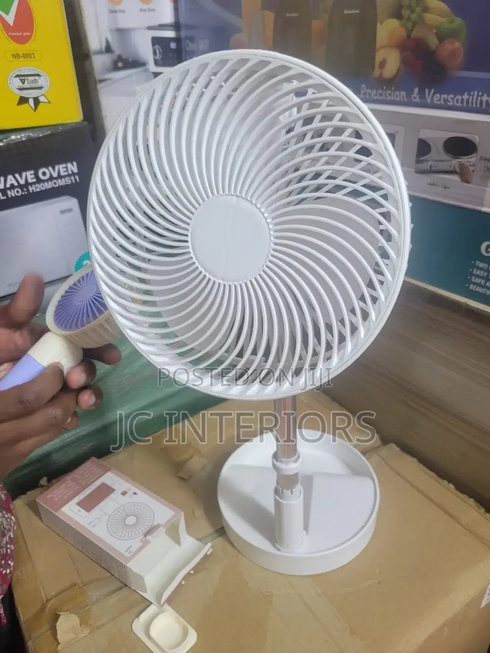 Adjustable Height Rechargeable Fan