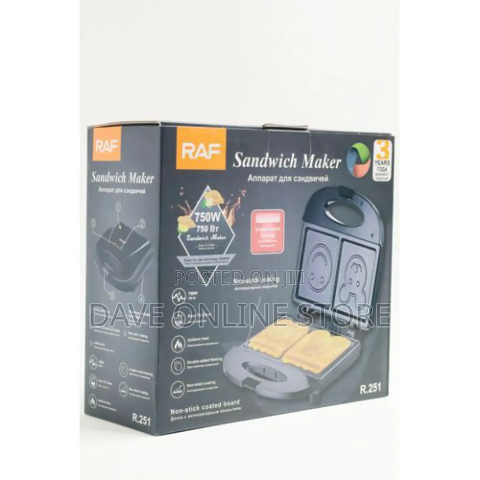 RAF Cartoon Plate Sandwich Maker 750W