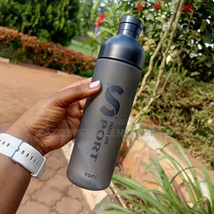 Sporty Juice/Water Bottle - Black (600mls)