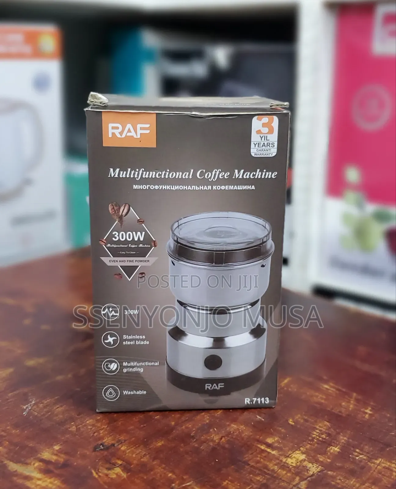 RAF Multifunctional Coffee Machine R.7113 - 300W, Stainless-