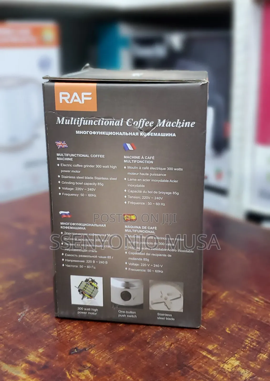 RAF Multifunctional Coffee Machine R.7113 - 300W, Stainless-