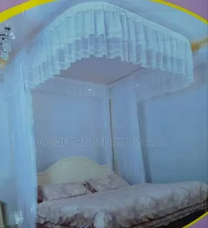 Wall Mount Mosquito Net White With Rails