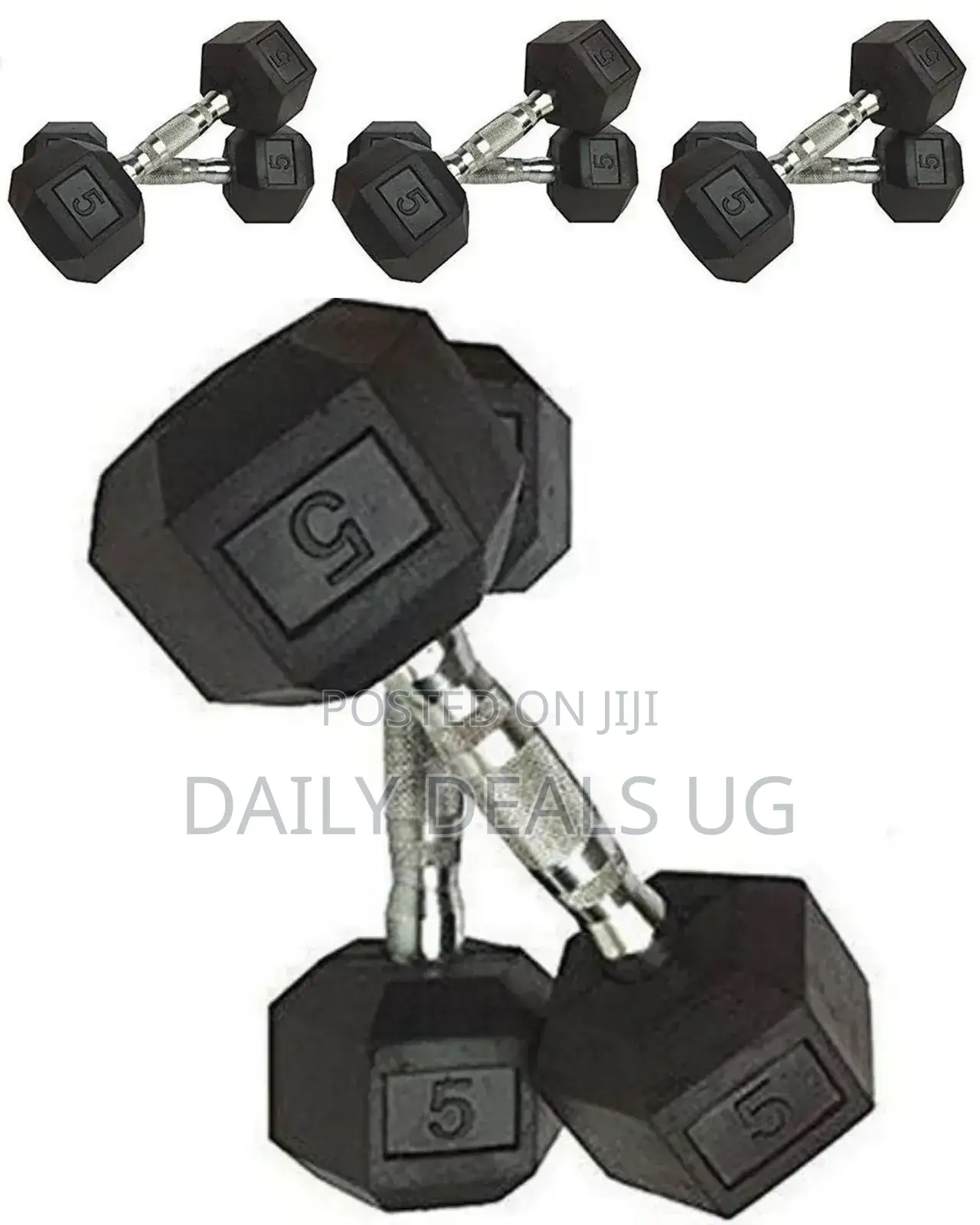 Rubber 5 Kg Dumbbell Set