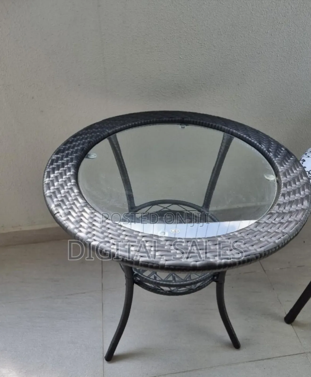 Round Glass Balcony Table