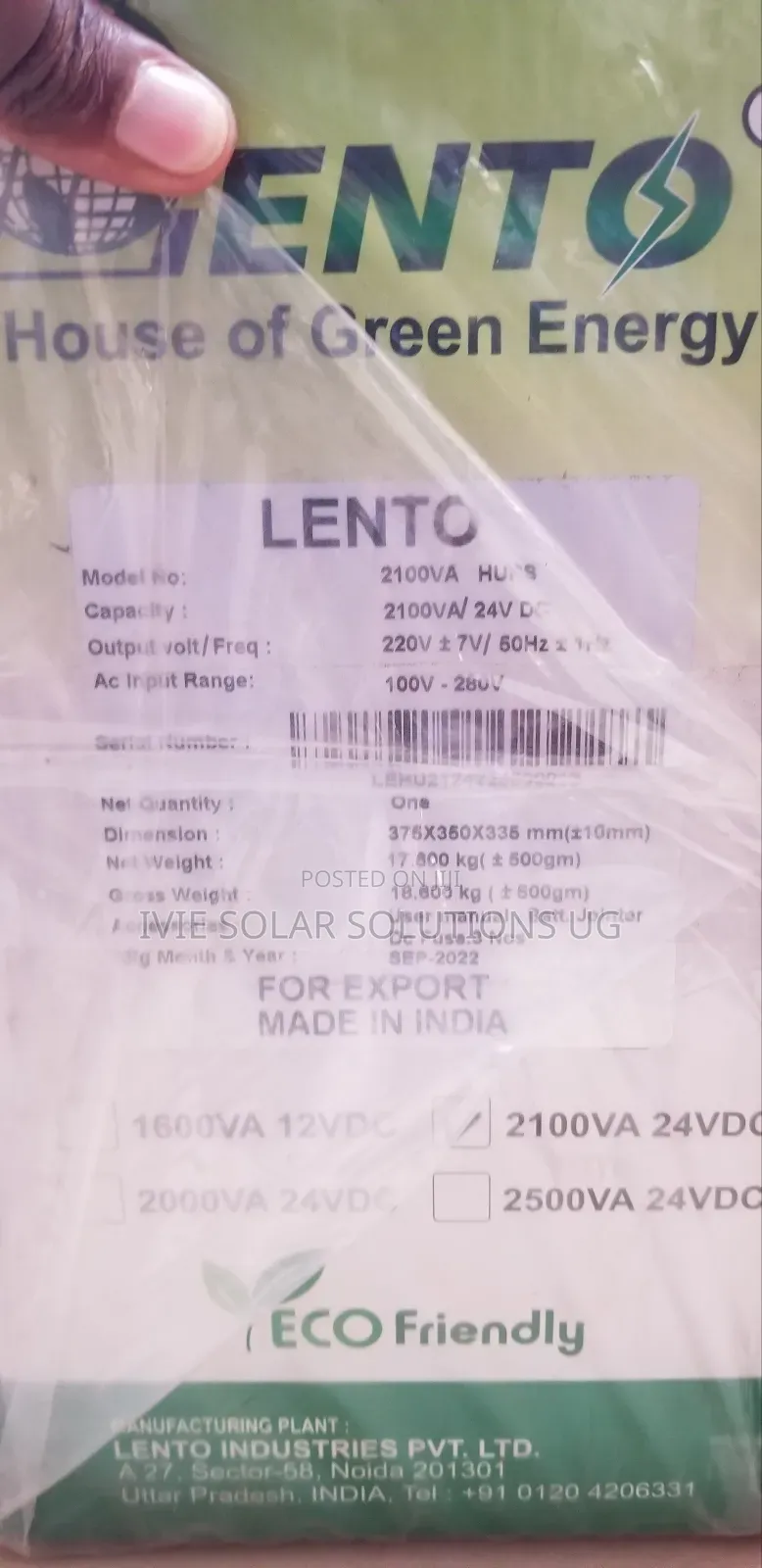 Lento Inverter 2.1kva /2100watts