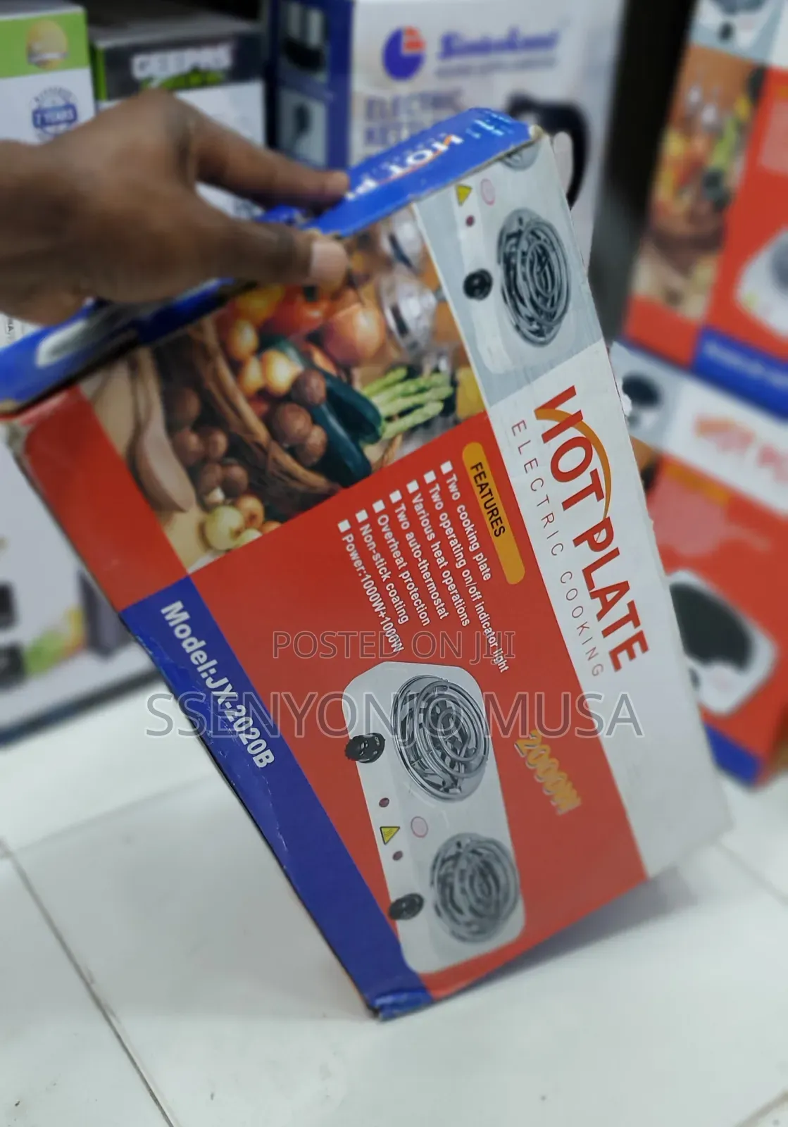 Double Electric Hot Plate JXW, Non-Stick, Auto-
