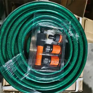 1⁄2" PVC Braided 30mtr Garden Water Hose Pipe WTH Nozzle Kit