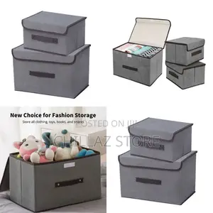 2 PCS Clothes Storage Boxes With Lids.